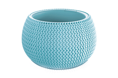 Кашпо для цветов Prosperplast Splofy Bowl пластик синее 23,9 см