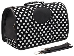 Сумка-переноска для кошки Lilli Pet 21x52x29см белый, черный