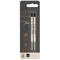 Стержень шариковый Parker 1411042 Quink Flow черный толщина линии 1 мм 2 штуки