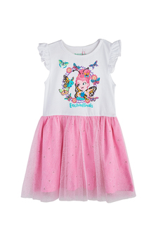 Платье детское Enchantimals SS20LEN101443 цв. белый, розовый р. 98