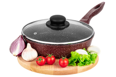 Сковорода глубокая 22 см Elan Gallery ГАРМОНИЯ ВКУСА Рубиновый дуэт D22