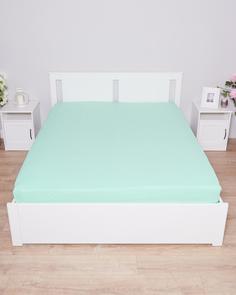 Простыня на резинке из поплина "Всё себе", Ментол, Размер: 90 х 200