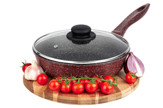 Сковорода глубокая 24 см Elan Gallery ГАРМОНИЯ ВКУСА Рубиновый дуэт D24