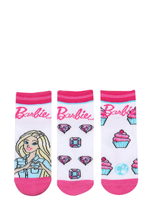Носки детские Barbie L0264 цв. белый, розовый р. 16-18