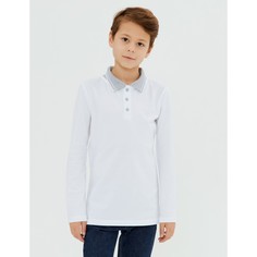 Рубашка-поло для мальчика SOFT SECRET цв. белый/серый р. 158