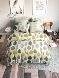 Постельное белье "Ночь нежна" из бязи, Листопад, 2.0 евро простыня наволочки 50х70