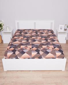 Простыня на резинке из поплина "Всё себе", Альпийские перевалы, Размер: 140 х 200