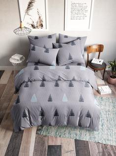 Постельное белье "Ночь нежна" из бязи, Ёлки, 2.0 евро простыня наволочки 50х70