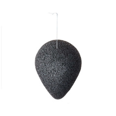 Спонж конняку с древесным углем GriMunic Vegan 100% Bamboo Charcoal Konjac Sponge