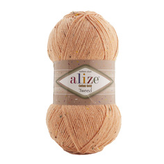 Пряжа Alize Cotton Gold Tweed 100г, 330м (120 персиковый), 5 мотков