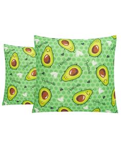 Декоративные наволочки (2 шт) из рогожки "Всё себе", Озорной авокадо, Размер: 40 х 40