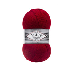 Пряжа ALIZE Superlana TIG 100г, 570м (25%шерсть, 75%акрил) (56 красный), 5 мотков