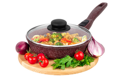 Сковорода глубокая 20 см Elan Gallery ГАРМОНИЯ ВКУСА Рубин D20, со съёмной ручкой