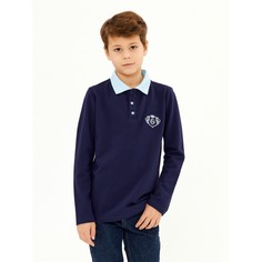 Рубашка-поло для мальчика SOFT SECRET цв. темно-синий/голубой р. 146