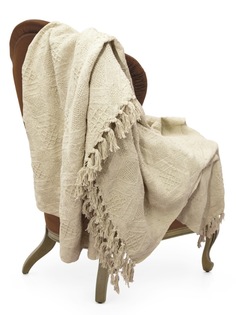 Индийское покрывало из хлопка CLEOPATRA Грэнни 220х240, натуральный