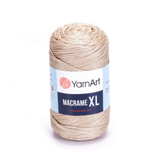 Пряжа YarnArt Macrame XL 250г, 130м (100% полиэстер) (166 кофе с молоком), 4 мотка