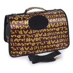 Сумка-переноска для кошки ADEL PET 21x43x26см золотистый, коричневый