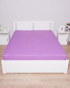 Простыня на резинке из бязи "Всё себе", Черничный мусс, Размер: 160 х 200