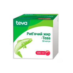Рыбий жир-Тева капсулы 500 мг 90 шт. Teva