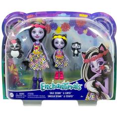 Куклы Enchantimals Mattel Сестрички с питомцами Сейдж и Сабелла Скунси HCF82