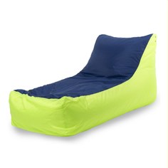Бескаркасный модульный диван ПуффБери Кушетка one size, оксфорд, Лайм/Синий