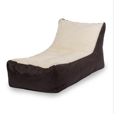 Бескаркасный модульный диван ПуффБери Кушетка one size, оксфорд, Коричневый/Бежевый