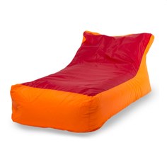 Бескаркасный модульный диван ПуффБери Кушетка one size, оксфорд, Оранжевый/Красный