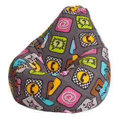 Кресло-мешок Пуффбери XXL, разноцветный