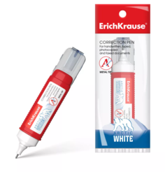 Ручка-корректор Erich Krause Arctic White с металлическим наконечником 12 мл