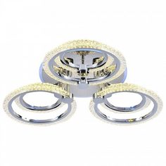 Светодиодная люстра 8003/3+3 CHR 108W+8W RGB Profit Light
