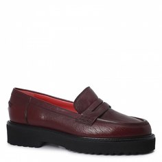 Лоферы женские Pas De Rouge 3203 бордовые 35 EU