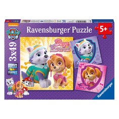 Пазл Ravensburger "Щенячий патруль, Скай и Эверест", 3 шт по 49 элементов