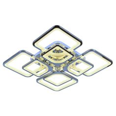 Светодиодная люстра 8057/4+4 CHR 224W+12W RGB Profit Light