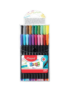 Набор капиллярных ручек Graph Peps 0,4 мм 20 цветов Блистер MAPED