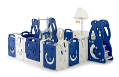 Манеж Unix line SUPREME Music 200x200 Blue с качелями