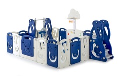 Манеж Unix line SUPREME Music 200x240 Blue с качелями