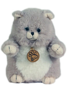 Мягкая игрушка Lapkin Толстый кот 26 см серый