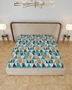 Простыня на резинке, Поплин "Всё себе", Мозайка, Размер: 90 х 200