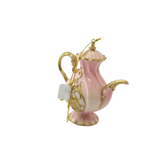 Елочная игрушка ДомРан Кофейник 838-388 11 см 1 шт. розовый