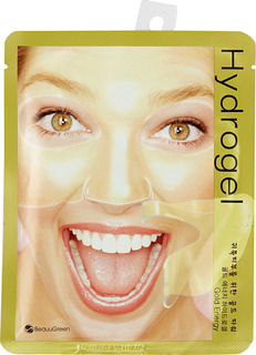 Гидрогелевая маска для лица BEAUUGREEN GOLD ENERGY HYDROGEL MASK с коллоидным золотом 30 г