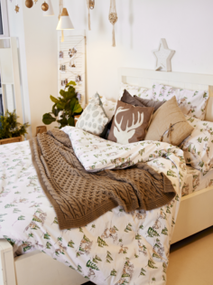 Комплект постельного белья Фланель "Снежная сказка" 2 спальный 70х70 TM Textile