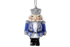 Фигурка подвесная Щелкунчик (серебро с голубым) ДомРан 823-178