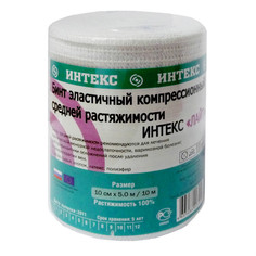 Бинт эластичный компрессионный с застежкой Интекс-Лайт СР 350x8 см Intex