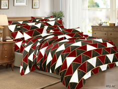 Постельное белье Cleo Natille цвет: коричневый, красный (2 спал.)