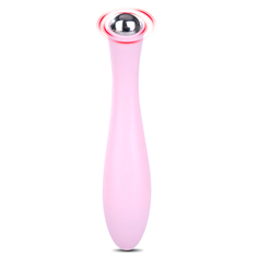 Роликовый массажер для лица и шеи, розовый, 11х3,7x2,8 см, VenusShape VS-CFM-13