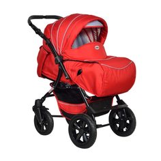 Коляска трансформер Indigo CAPRI PCO Cp 07 красный, серый