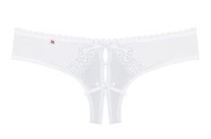 Трусы женские Obsessive Alabastra crotchless thong белые S-M