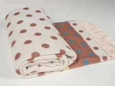 Плед Хлопок 100% Жаккард горох 170х200 Valtery