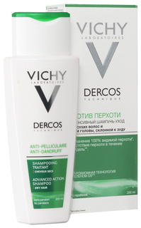 Шампунь Vichy Dercos Против перхоти для жирной кожи головы 200 мл x 2 шт