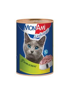 Влажный корм для кошек MonAmi Delicious, цыпленок, 20шт, 350г